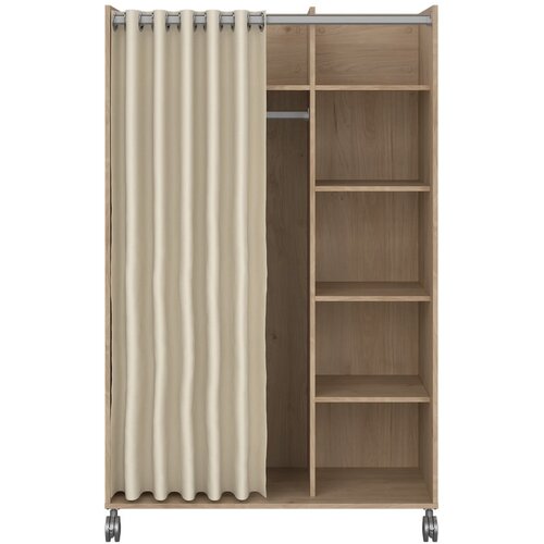 Tvilum Bež/naravna garderobna omara v hrastovem dekorju 100x160 cm Kit – Cene