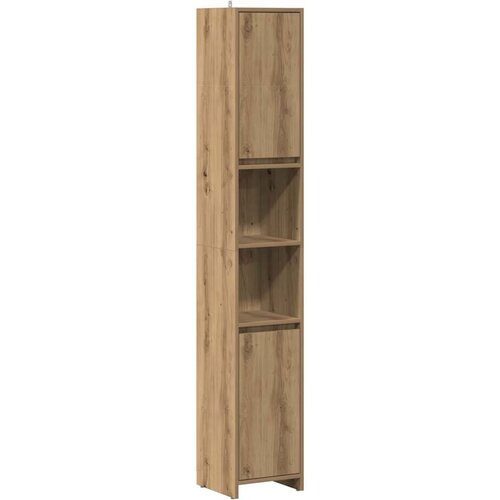 Maison Chic Kopalniška omarica - Kopalniški kabinet artisan hrast 30x30x183,5 cm inženirski les, (21794654) Cene