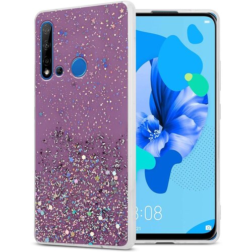 Cadorabo Case, združljiv s Huawei v vijolični barvi z ble&scaron;čicami - za&scaron;čitni pokrov iz fleksibilnega silikona TPU s penečimi ble&scaron;čicami, (20577244) Cene