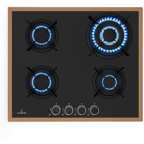 Klarstein Lumiflame plinska kuhalna plošča | 4 gorilniki | bakreni okvir | električni vžig | moč 8 kW Cene