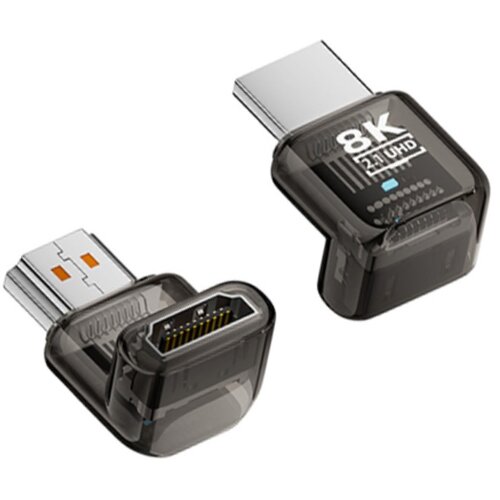 INF 8K@60Hz UHD HDMI 2.1 adapter z 90&deg; navpičnim upognjenjem &ndash; 3 kosa Black, (5000327373) Cene