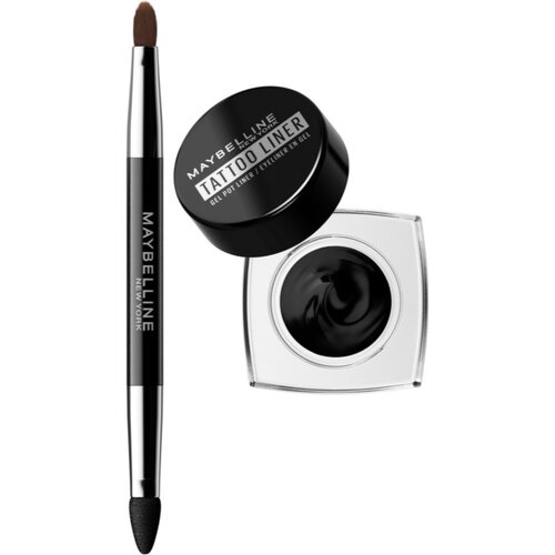 Maybelline Tattoo Liner dolgo obstojno gel črtalo za oči s čopičem odtenek 950 Blackest Black 3 g Slike