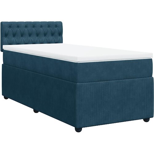 Box spring krevet s madracem plavi 90x190 cm bar&amp;scaron;unasti Slike