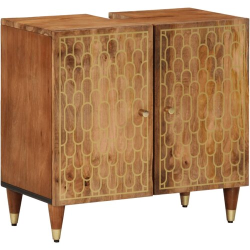 VidaXL Kupaonski ormarić za umivaonik 62x33x58 cm masivno drvo manga Slike