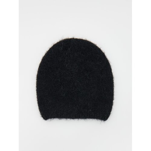 Reserved kapa beanie iz mešanice alpaka volne - črna Cene