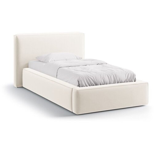 Micadoni Krem tapecirani krevet s prostorom za odlaganje s podnicom 90x200 cm Jodie &ndash; Cijene