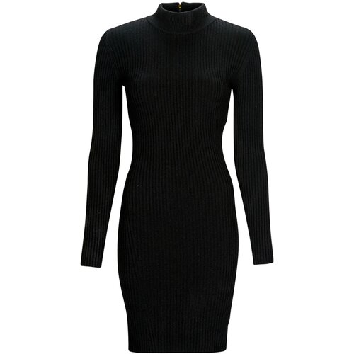 Michael Kors Kratke obleke MOCK NK RIBBED MINI DRS Črna Slike