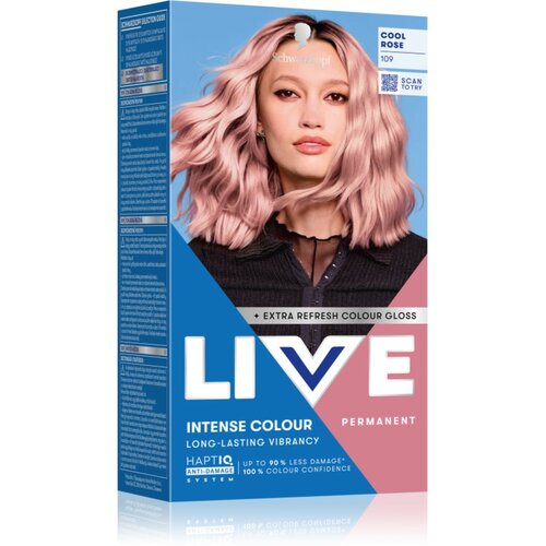 Schwarzkopf LIVE Intense Colour permanentna barva za lase odtenek 109 Cool Rose 1 kos Cene