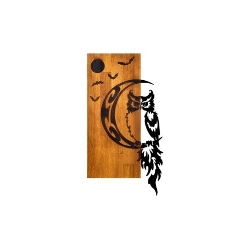 Wallxpert Zidna dekoracija Sova, 36x66x3 cm, Smeđa boja Slike