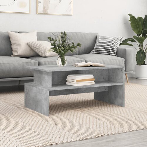 VidaXL Stolić za kavu siva boja betona 90x55x42 5 cm konstruirano drvo Slike