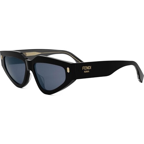 Fendi Roma Black Geometric Sunglasses ONE SIZE (54) Črna/Modra Slike