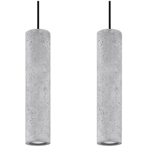 Nice Lamps Betonska viseča svetilka Fadre, dolžina 34 cm Slike