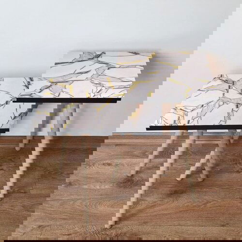 Hanah home 2Shp272 - white whitegreygold nesting table (2 pieces) Cene