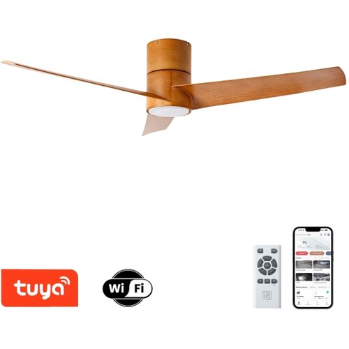  ZEVENTI - LED plafonski ventilator BARROSA LED/18W/230V Wi-Fi Tuya braon + daljinski upravljač Slike