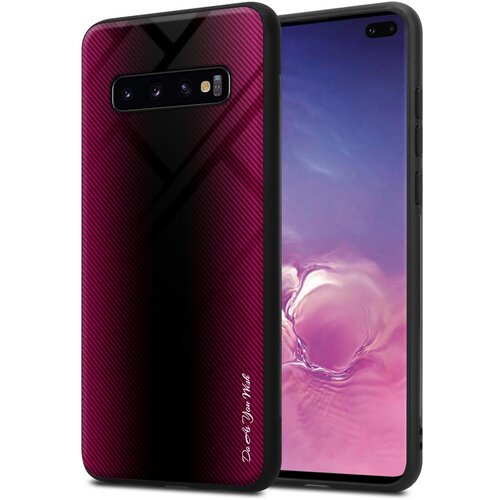Cadorabo Case, združljiv s Samsung - Stripe Optics v Crimson Pink - Za&scaron;čitni pokrov iz silikona TPU in hrbta iz kaljenega stekla, (20576731) Cene