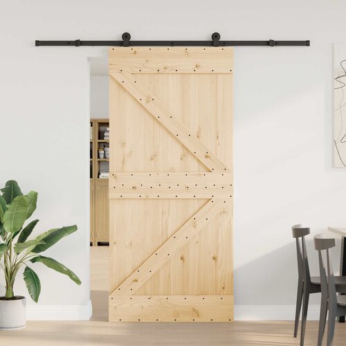  Klizna vrata NARVIK Prirodna i crna 95 x 210 cm (213,5 cm) Cijene