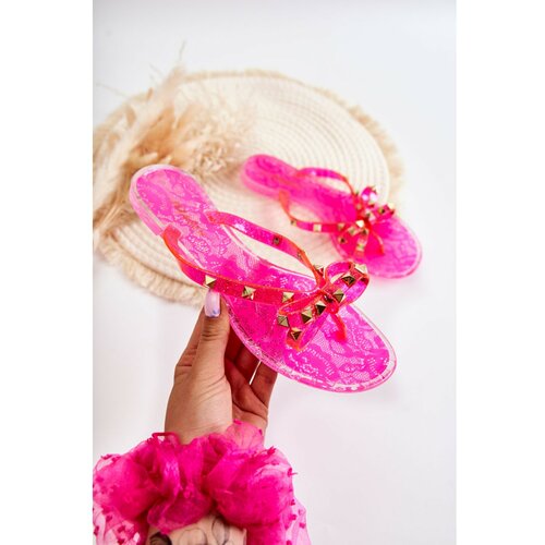 Kesi Women's Rubber Flip Flops Pink Monise Slike