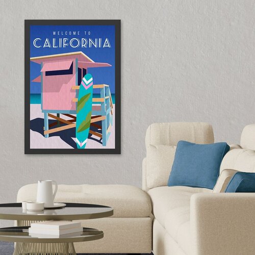 Wallity uramljena slika california 2, 55x75 cm Cene