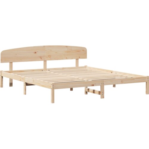 VidaXL Krevet s Uzglavljem 200x200 cm Masivna Borovina Slike