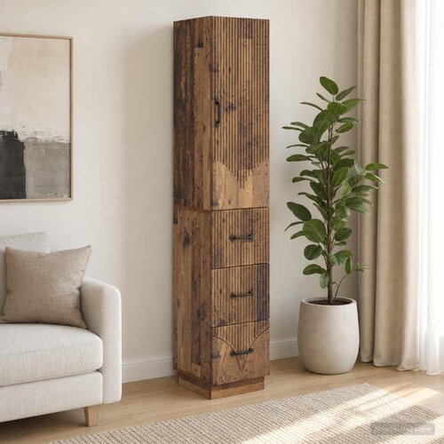  Set ormara 2 pcs Staro drvo 33 x 34,5 x 87 cm Konstruirano drvo Slike