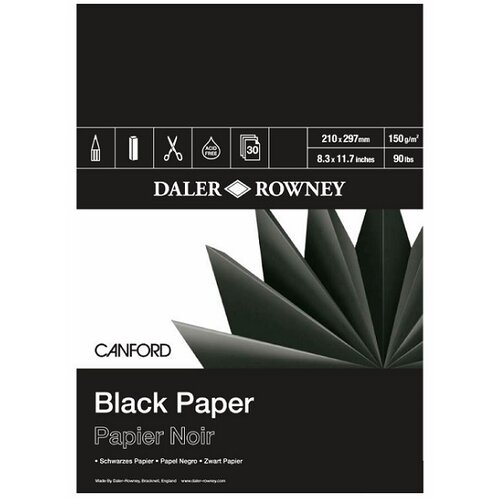 Blok crnog papira Daler-Rowney Canford Cene