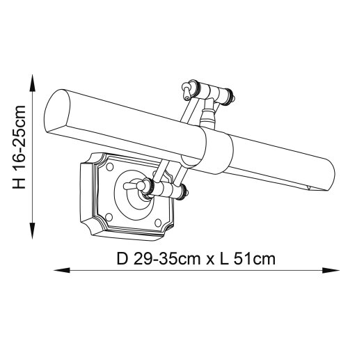 Endon 69833 - Osvetljenje za slike WINCHESTER 2xE14/6W/230V 51 cm mesing Slike