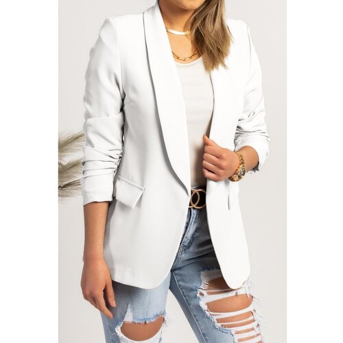 Fenzy Daljši Blazer S Klasičnim Ovratnikom Turina, Bel Cene