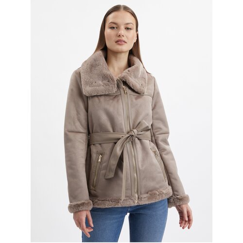 Orsay Brown Ladies Suede Jacket - Women Slike