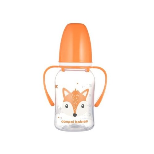 Canpol babies flasica sa drskama cute animals 120ml (11/823) - orange ( 11/823_ora ) Slike