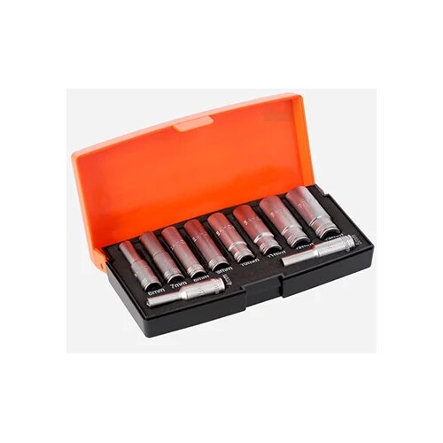 Bahco Beta set dubokih nasadnih ključeva 4-13mm 1/4&amp;quot; S0810L Slike