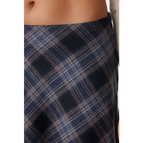 Trendyol Multicolor Low Waist Plaid Pattern A-line Maxi Skirt Slike