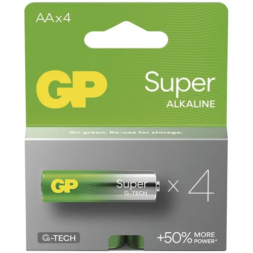 Emos 1x4 gp super alkaline 1,5V aa mignon LR06 rel. 03015AETA-B4