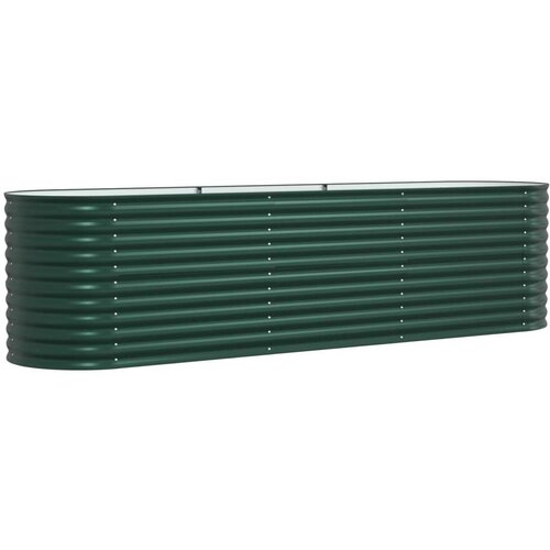 vidaXL Vrtna dvignjena postelja Zelena Pocinkano jeklo 320 x 80 x 81 cm Cene