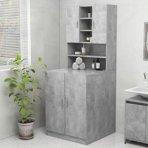 vidaXL Ormarić za perilicu rublja siva boja betona 70,5 x 25,5 x 90 cm Cijene