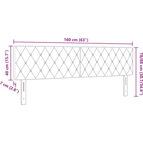  LED uzglavlje s dijamantnim gumbima ružičasto 80 cm bar&amp;scaron;un Slike