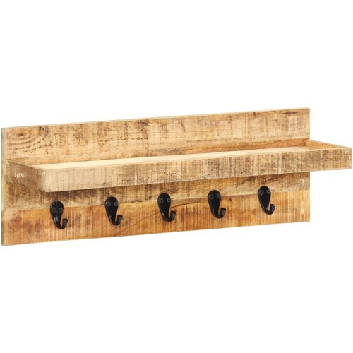 VidaXL Stensko obe&amp;scaron;alo za pla&amp;scaron;če 60x15x20 cm trden robusten mangov les Slike