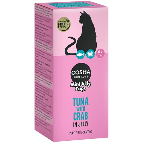 Cosma Mini Jelly Cups 24 x 25 g - Tuna/rakovi Slike