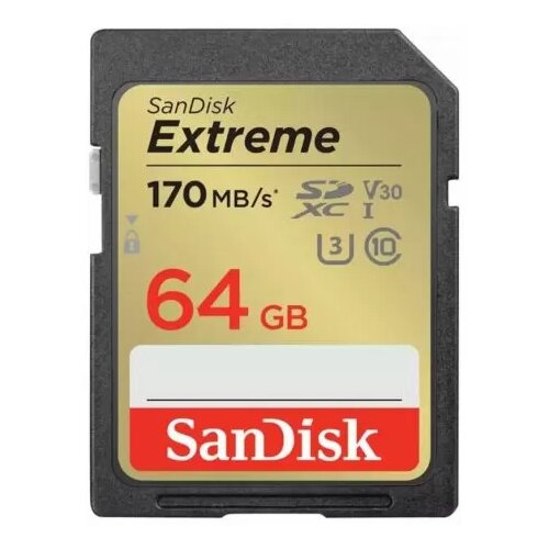 San Disk memorijska kartica sdxc 64GB extreme 170MB/S V30 uhs-i class 10 U3 V30 67783 Slike