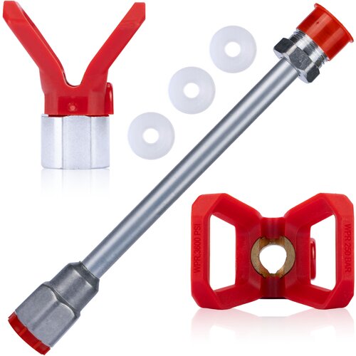 Rosfix KOPJE ZA PI&amp;Scaron;TOLO ZA BARVANJE 30 CM + 3X TESNILO ZA PI&amp;Scaron;TOLO ZA BARVANJE 1 KOS + POKROV &amp;Scaron;OBE IZ NERJAVEČEGA JEKLA, (21736787) Slike
