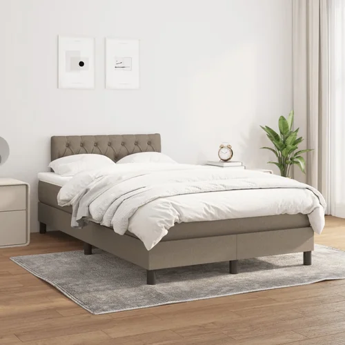 The Living Store Box spring postelja z vzmetnico taupe 120x200 cm blago - Box Spring Postelja, (21514515)