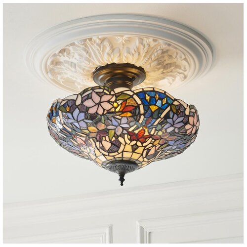 Endon 111915 - Povr&amp;scaron;inski montiran Tiffany luster SULLIVAN, 3x E27/10W/230V, prečnik 40 cm Slike