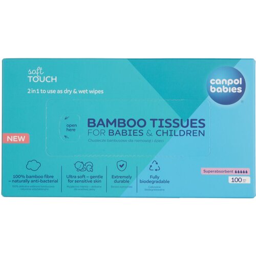 Canpol Bamboo Tissues Postpartum Pads salvete od bambusa 100 kom Slike