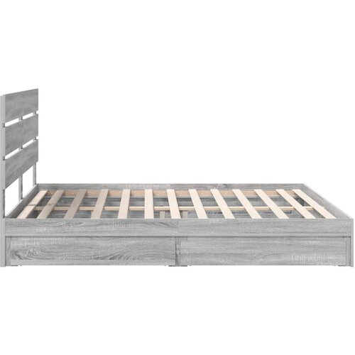  Krevet s od storage Siva Sonoma 180 x 200 cm Konstruirano drvo Slike