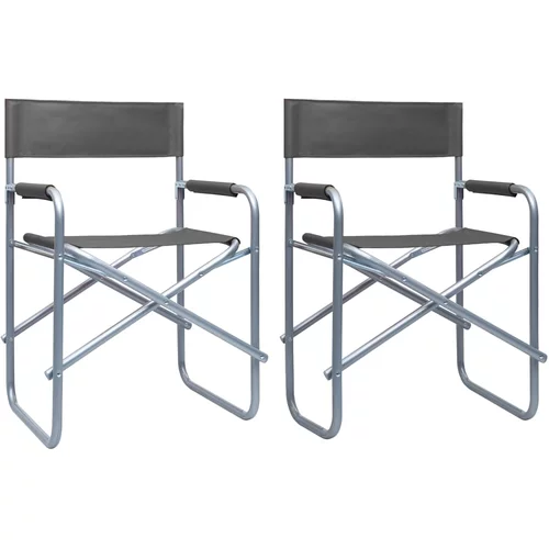  Redateljske stolice 2 kom čelične sive