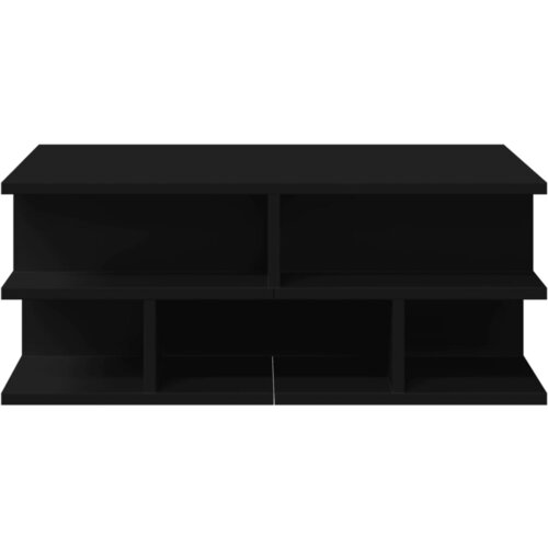  Stolić za kavu crni 70x70x29 cm od konstruiranog drva Slike