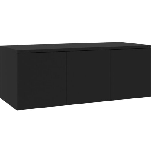 Maison Chic TV omarica - TV enota - Televizijska omarica črna 80x34x30 cm iverna plo&amp;scaron;ča, (21699754) Slike