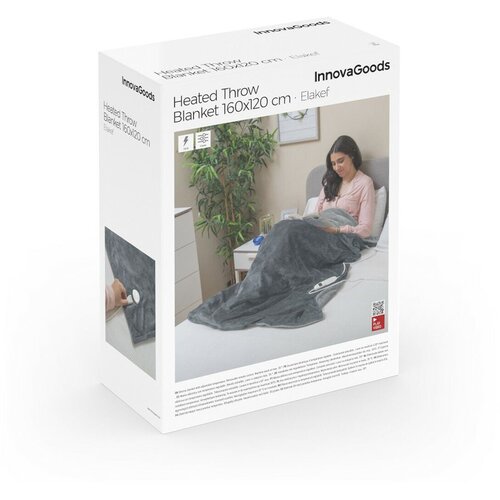  Električna Deka Elakef InnovaGoods Siva 120 x 160 cm 160 W Slike