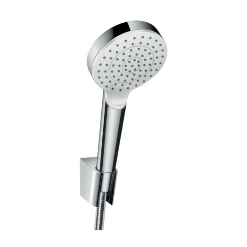Hansgrohe Crometta 100 Chrome tu&amp;scaron; set: ručni tu&amp;scaron; sa 1 mlazom, držač za ručni tu&amp;scaron;, Comfortflex 1250 crevo za ručni tu&amp;scaron; 26690400 Slike