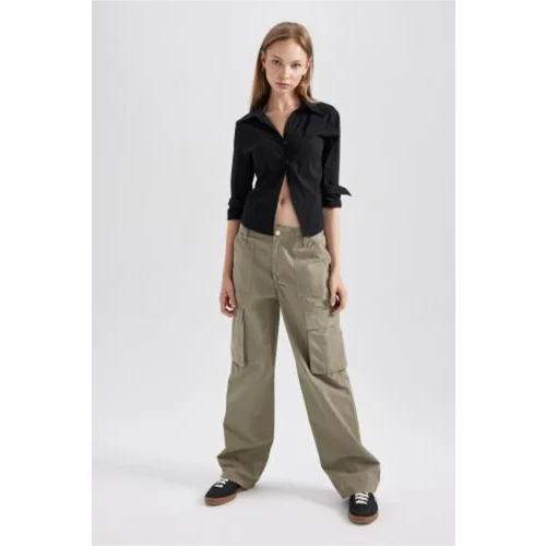  Straight Fit Cargo Pocket Standard Gabardine Trousers