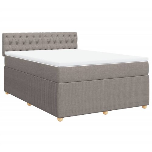 Maison Chic Box spring postelja - Vzmetna postelja z vzmetnico taupe 160x200 cm blago SL5171, (21887273) Cene